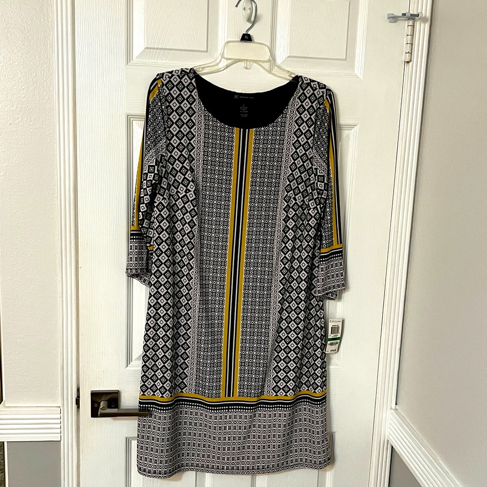 Black, White and Yellow Dress